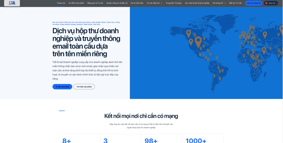 138 Enterprise Email | Vietnamese AI Digital Asset Website Case Study